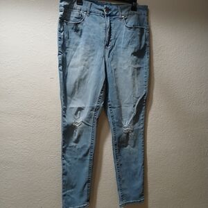 seven 7 size 16 Light Blue Distressed Women Jeans